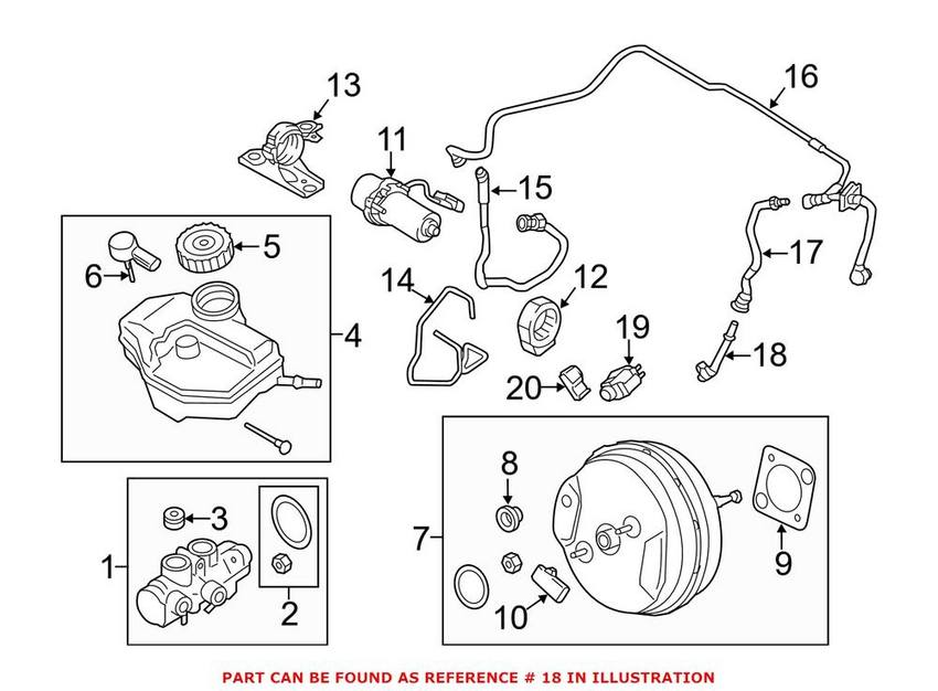 BMW Brake Vacuum Hose 11667620923